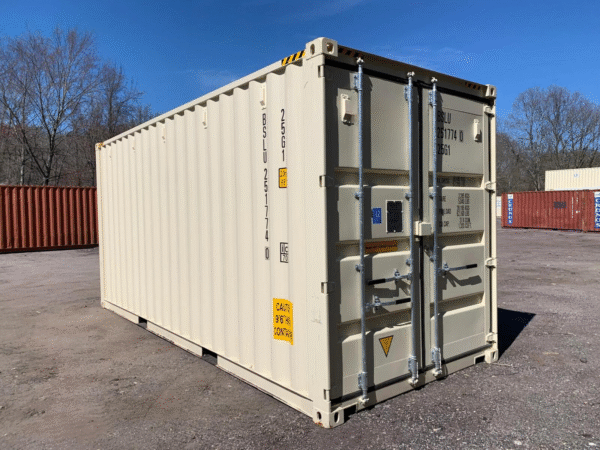 20ft New High Cube Shipping & Storage Container – Wind & Watertight, Beige