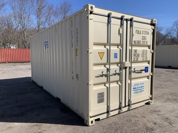 20ft New High Cube Shipping & Storage Container – Wind & Watertight, Biege